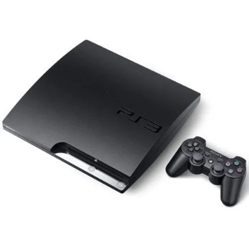Sony PS3 Playstation 3 Slim Black 120GB Console & Controller Loose