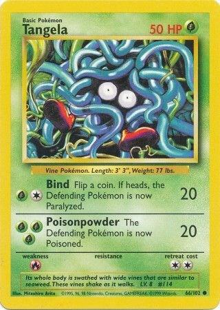 Tangela 66/102 Pokémon Base Set Unlimited Raw