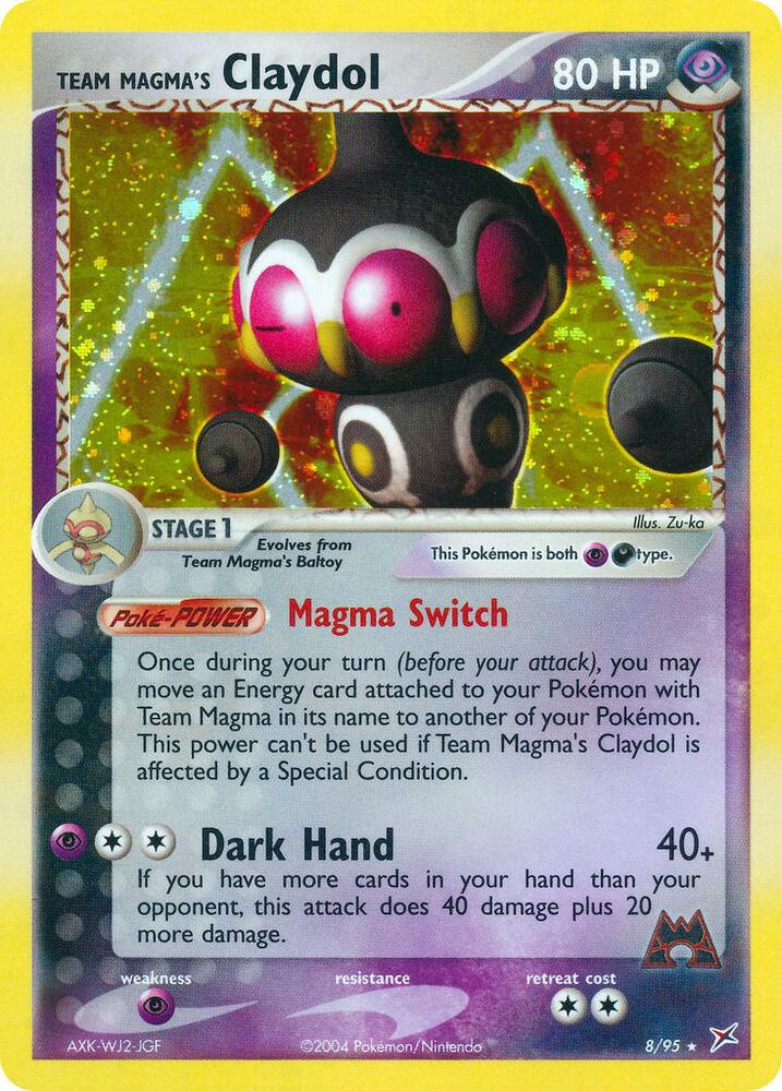 Team Magma's Claydol 8/95 Cosmos Holo Pokémon EX Team Magma VS Team Aqua Raw