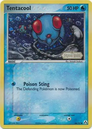 Tentacool 66/92 Reverse Holo Stamped Pokémon EX Hidden Legends Raw