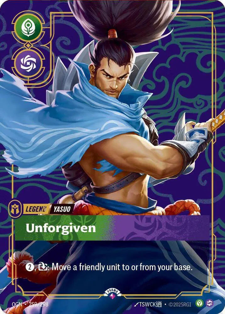 Unforgiven 259/298 Foil Promo League of Legends Riftbound Origins Raw