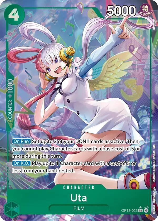 Uta SR Alternate Art OP13-023 Carrying on His Will One Piece Raw