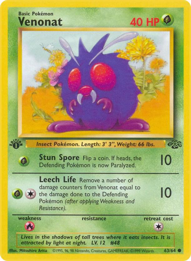 Venonat 60/64 Pokémon Jungle Raw