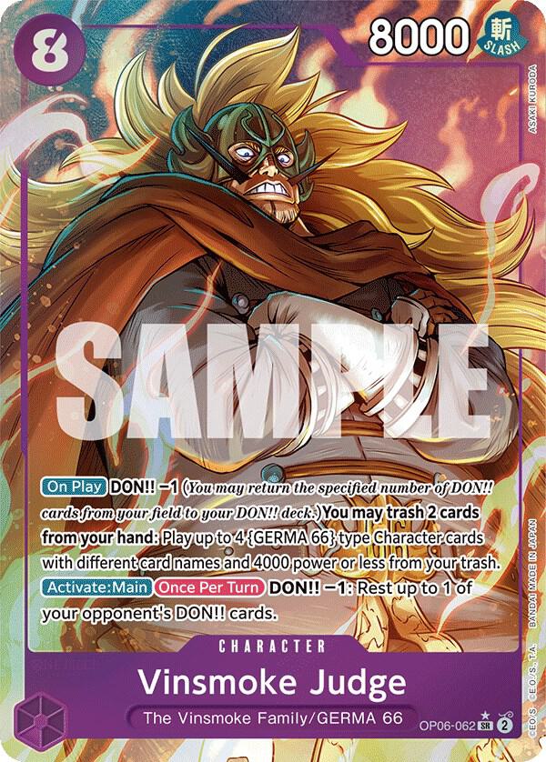 Vinsmoke Judge (Alternate Art) One Piece Wings of The Captain OP06-062