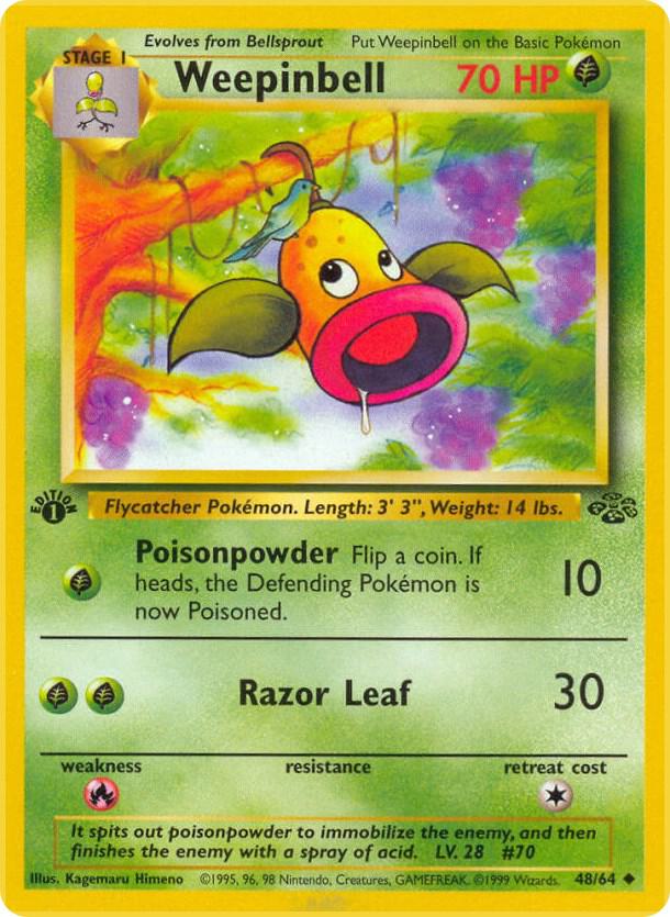 Weepinbell 48/64 Pokémon Jungle Raw