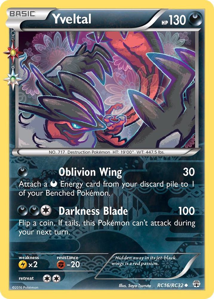 Yveltal RC16/RC32 Pokémon Generations: Radiant Collection Raw