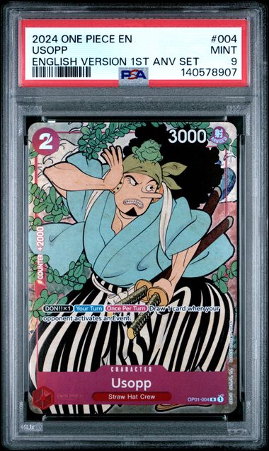 Usopp SR ST10-004 1st Anniversary Set PSA Graded