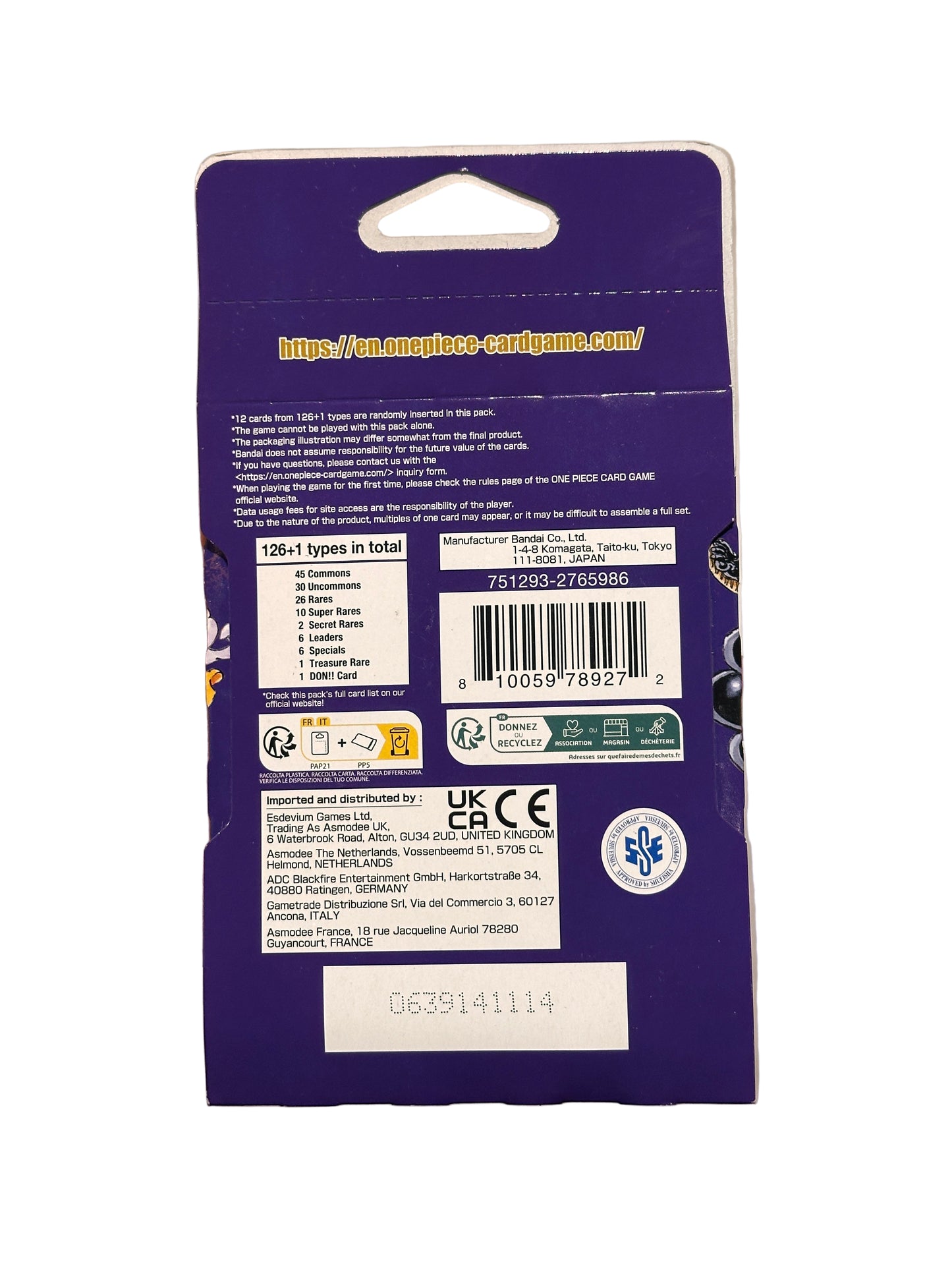 Royal Blood OP10 One Piece Sleeved Booster