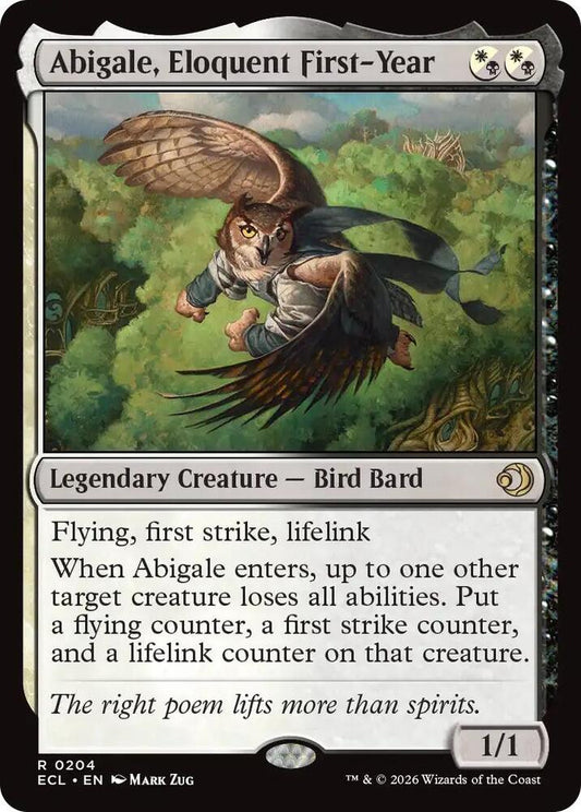 Abigail, Eloquent First Year 0204 ECL Foil Magic The Gathering Lorwyn Eclipsed