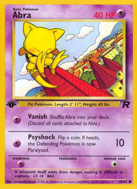 Abra 49/82 Pokémon Team Rocket Raw