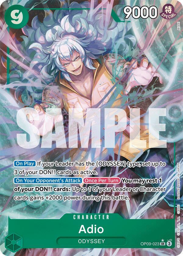 Adio SR Parallel OP09-023 Emperor's in The New World ONE PIECE! Raw