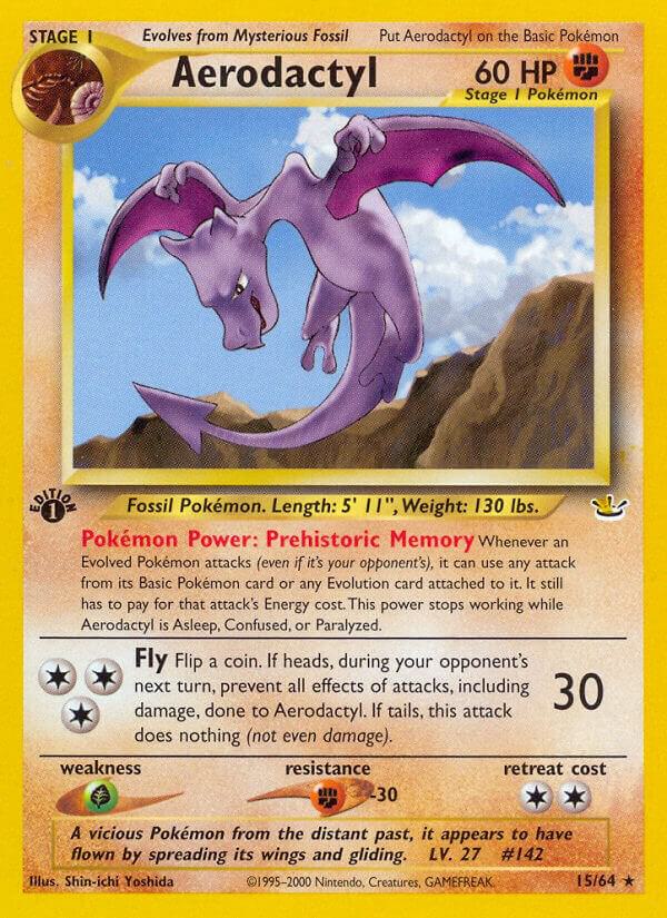 Aerodactyl 15/64 Neo Revelation Pokémon Raw