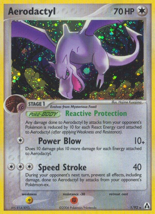 Aerodactyl 1/92 Holo Pokémon EX Legend Maker Raw