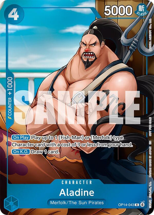 Aladine (Dash Pack) OP14-043 The Azure Sea's Seven ONE PIECE!