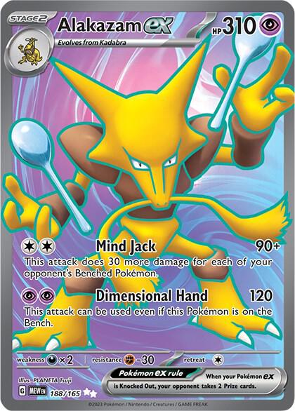 Alakazam EX 188/165 Scarlet & Violet 151 Pokémon Raw