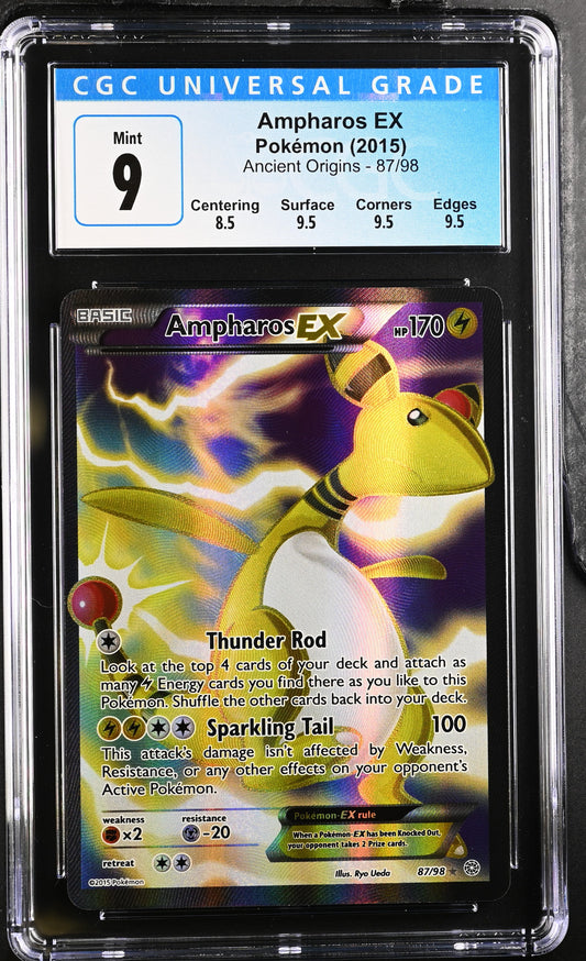 Ampharos EX 87/98 XY Ancient Origins Pokémon CGC Graded