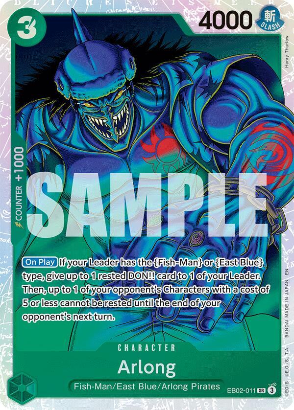 Arlong SR Foil EB02-015 ONE PIECE! Extra Booster: 25th Anniversary Collection Raw
