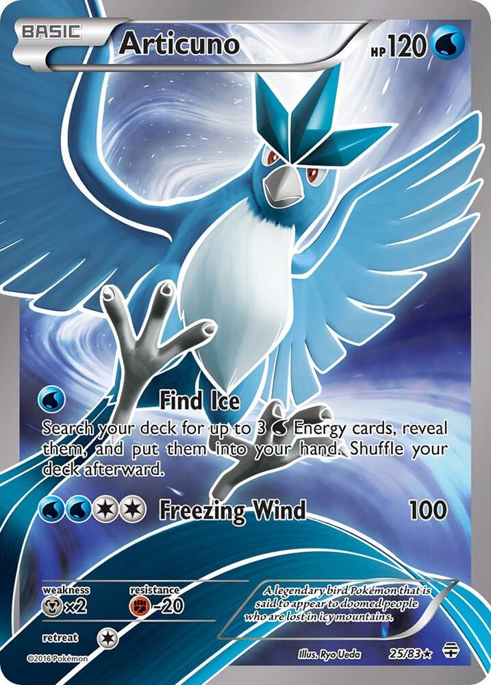 Articuno 25/83 Pokémon XY Generations Raw
