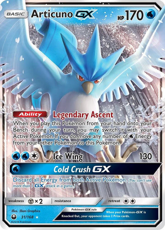 Articuno GX 31/168 Pokémon Celestial Storm Raw