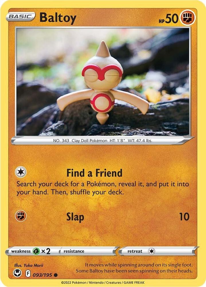 Baltoy 093/195 Sword & Shield Silver Tempest Pokémon Raw