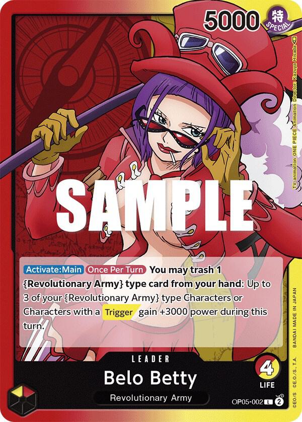 Belo Betty L OP05-002 ONE PIECE! Awakening of The New Era Piece Raw