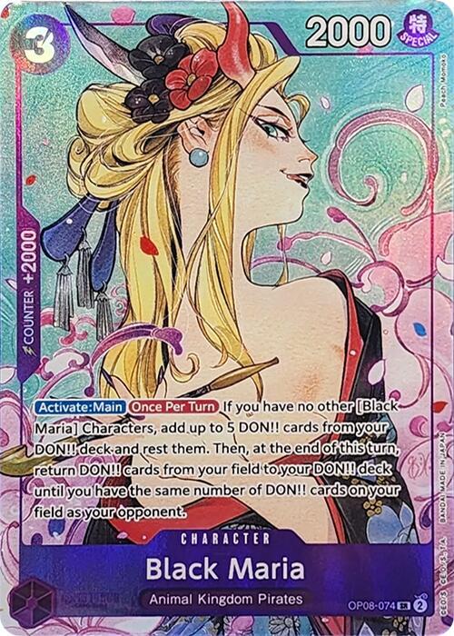 Black Maria SR AA OP08-074 Two Legends Promo ONE PIECE! Raw