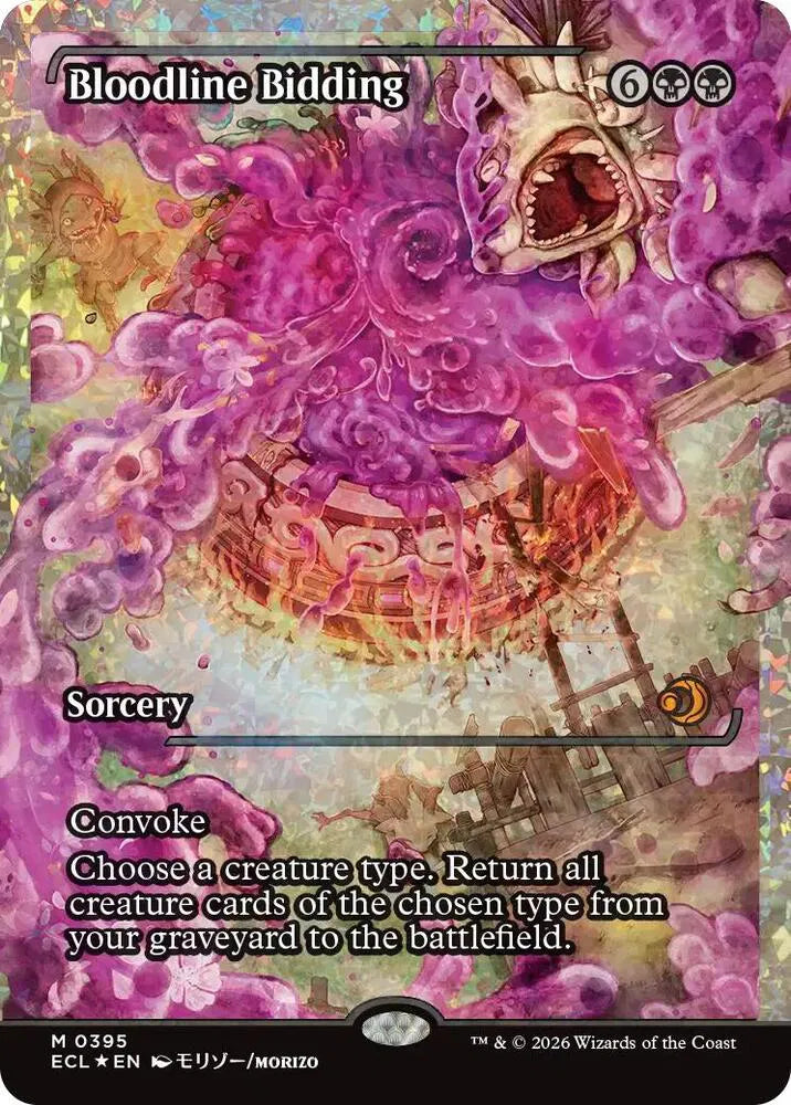 Bloodline Bidding (Showcase) Fracture Foil 0395 Magic The Gathering Lorwyn Eclipsed