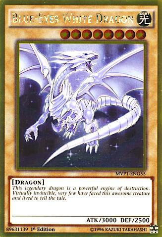 Blue-Eyes White Dragon MVP1-ENG55 Gold Rare Yu-Gi-Oh The Dark Side of Dimensions Promo