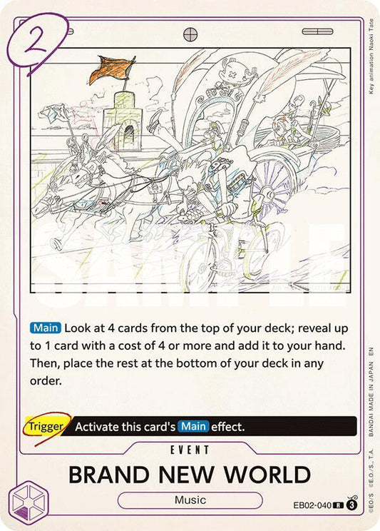 Brand New World Foil EB02-040 Extra Booster: 25th Anniversary Collection One Piece Raw