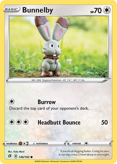 Bunnelby 146/192 Sword & Shield Rebel Clash Pokémon Raw