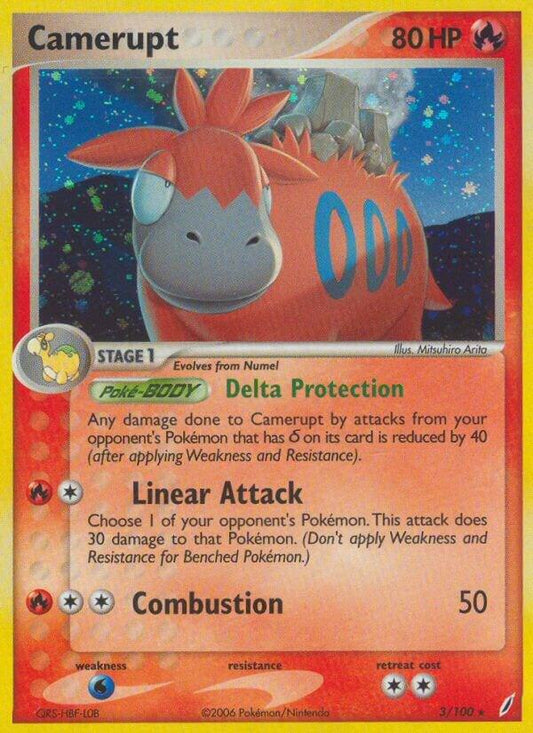 Camerupt 3/100 Cosmos Holo EX Crystal guardians Pokémon Raw