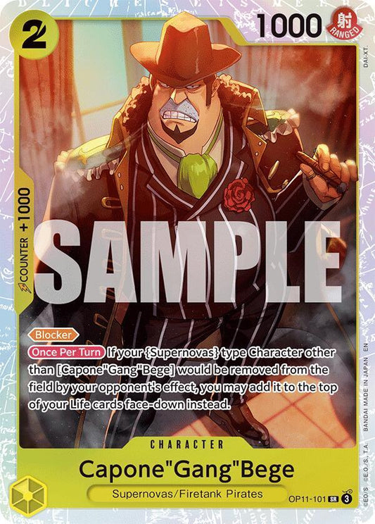 Capone"Gang"Bege SR OP11-101 A Fist of Divine Speed One Piece Raw