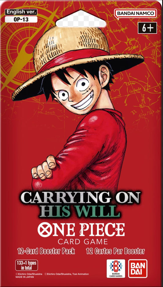 Carrying on His Will OP13 Sleeved Booster ONE PIECE!