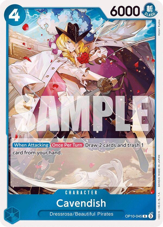 Cavendish Foil  OP10-045 One Piece Royal Blood Raw
