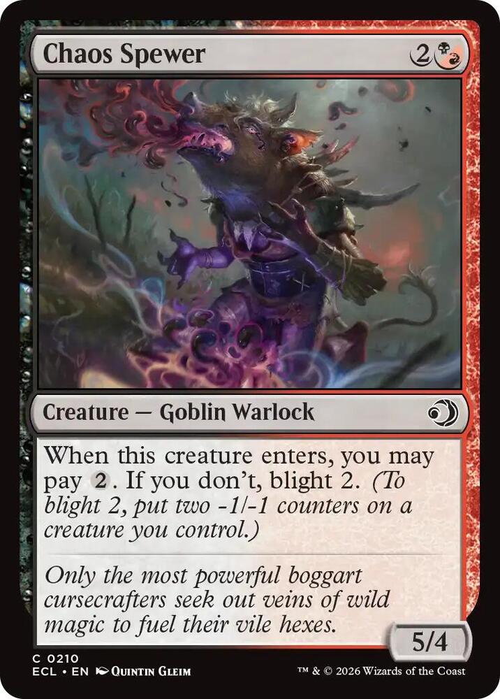 Chaos Spewer ECL 0210 Foil Magic The Gathering Lorwyn Eclipsed