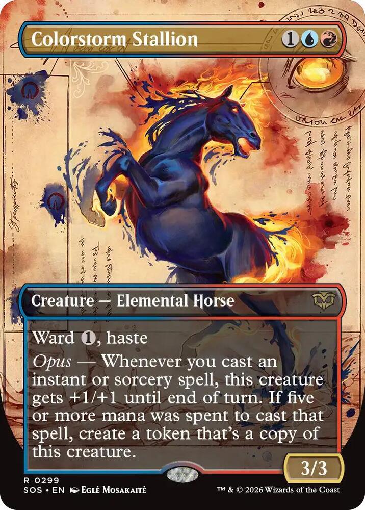 Colorstorm Stallion Foil 0299 SOS Secrets of Strixhaven Magic The Gathering Raw