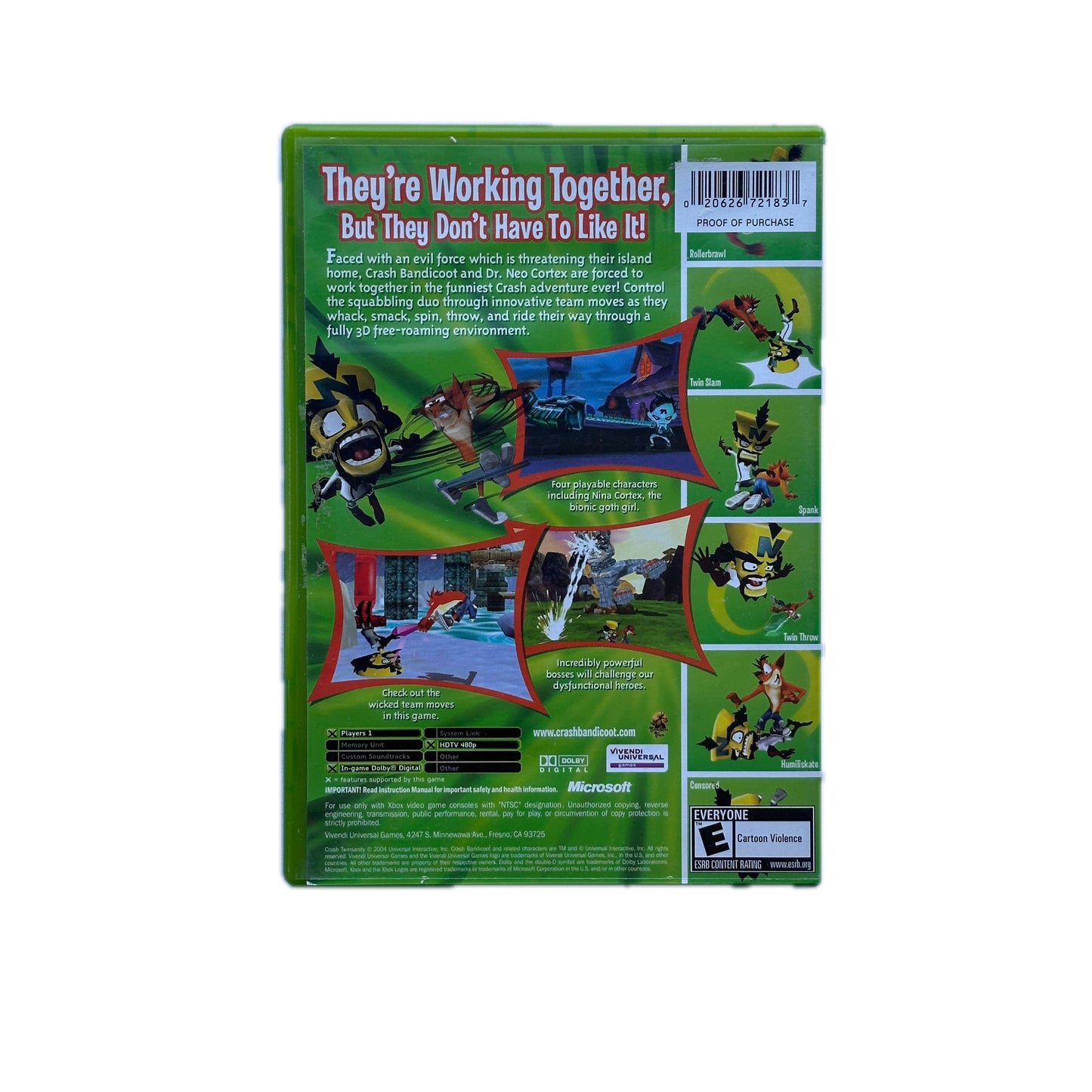 Crash Twinsanity Xbox Complete in Box