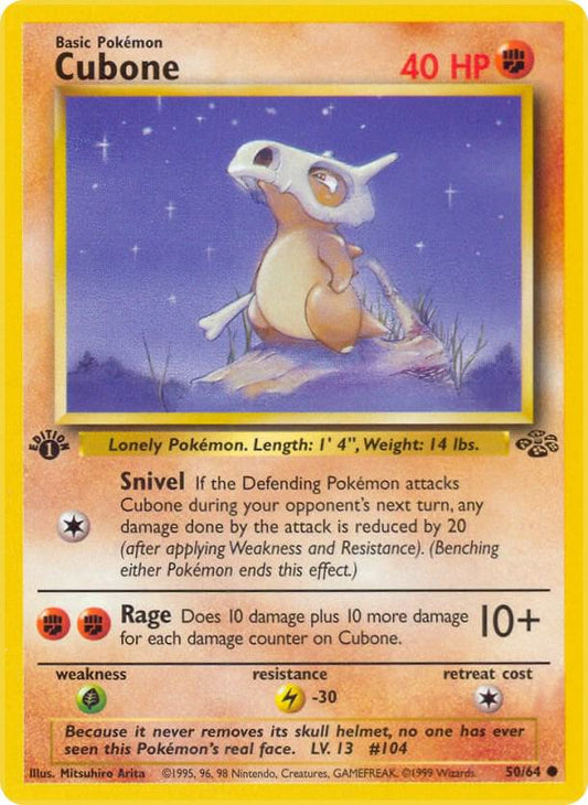 Cubone 50/64 Pokémon Jungle Raw