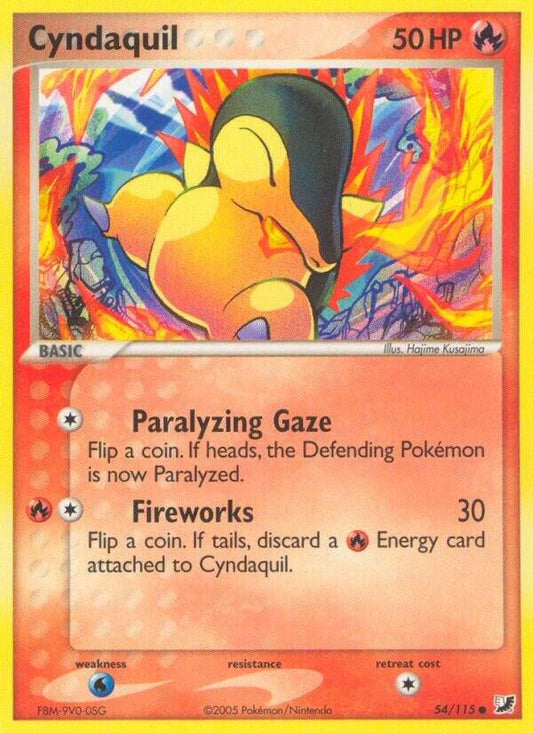 Cyndaquil 54/115 EX Unseen Forces Pokémon Raw
