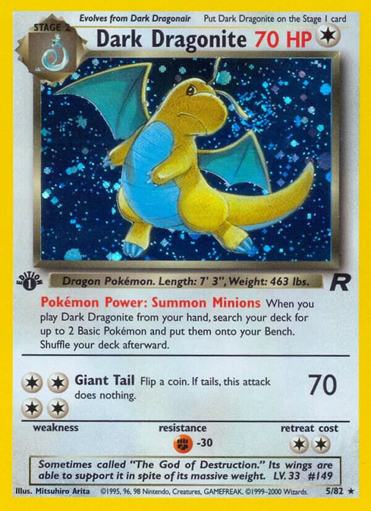Dark Dragonite 5/82 Pokémon Team Rocket Raw