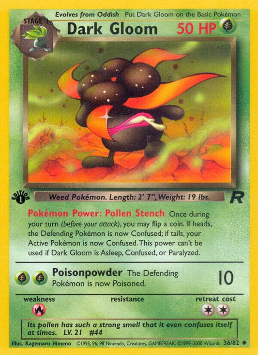 Dark Gloom 36/82 Pokémon Team Rocket Raw