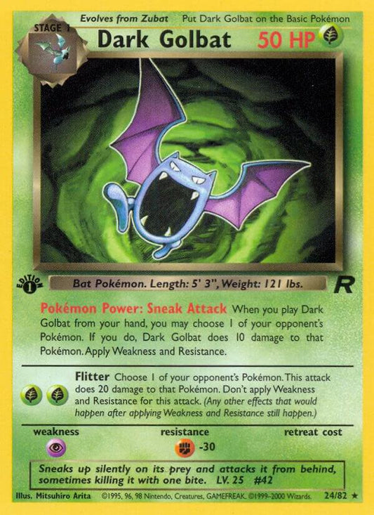 Dark Golbat 24/82 Pokémon Team Rocket Raw