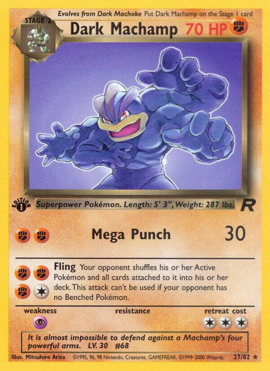 Dark Machamp 27/82 Pokémon Team Rocket Raw
