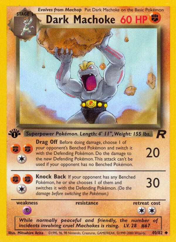 Dark Machoke 40/82 Pokémon Team Rocket Raw