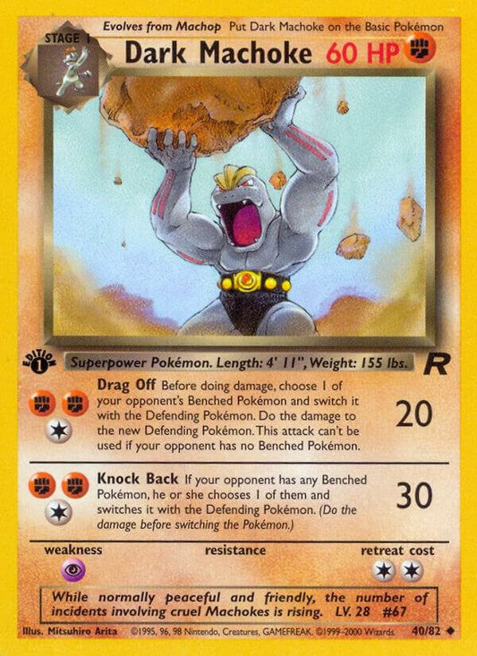 Dark Machoke 40/82 Pokémon Team Rocket Raw