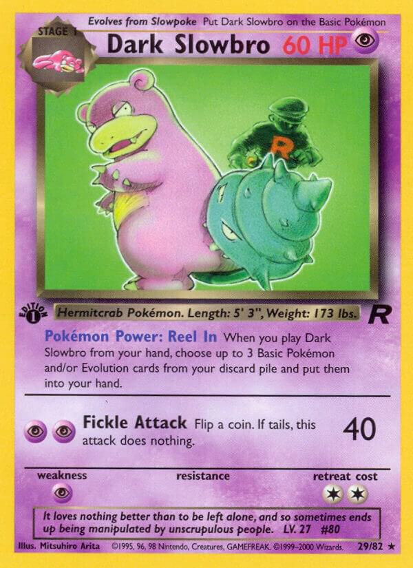 Dark Slowbro 29/82 Pokémon Team Rocket Raw