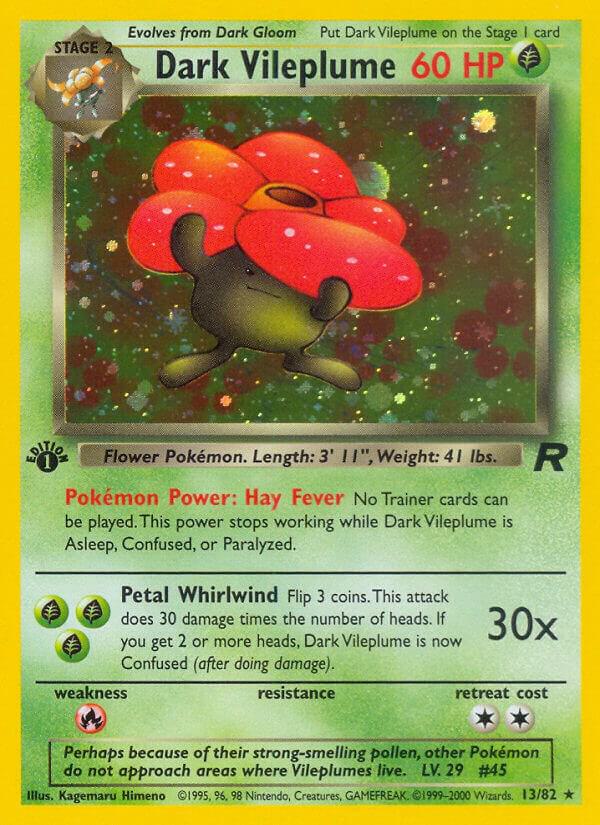 Dark Vileplume Holo 13/82 Pokémon Team Rocket Raw