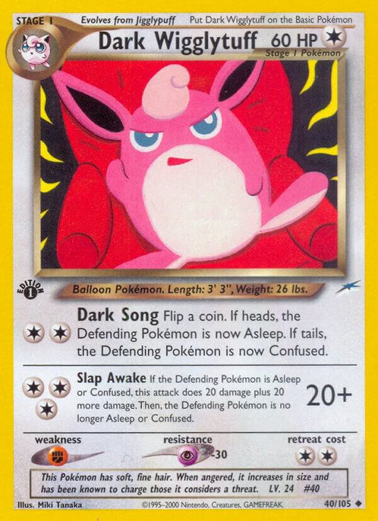 Dark Wigglytuff 040/105 Pokémon Neo Destiny Raw