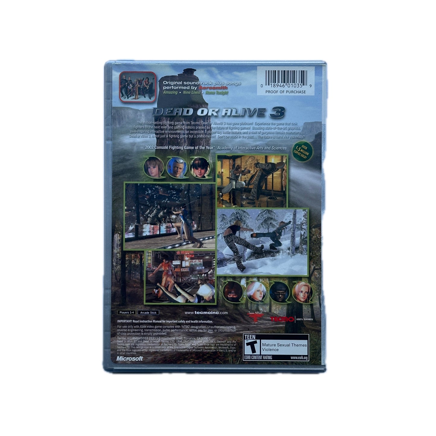 Dead or Alive 3 Platinum Hits Xbox Complete in Box