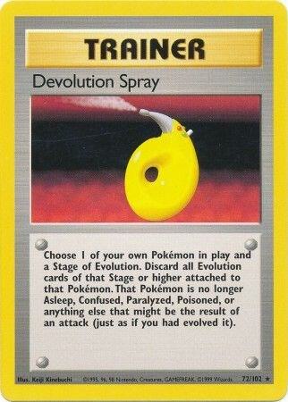 Devolution Spray 072/102 Pokémon Base Set Unlimited Raw